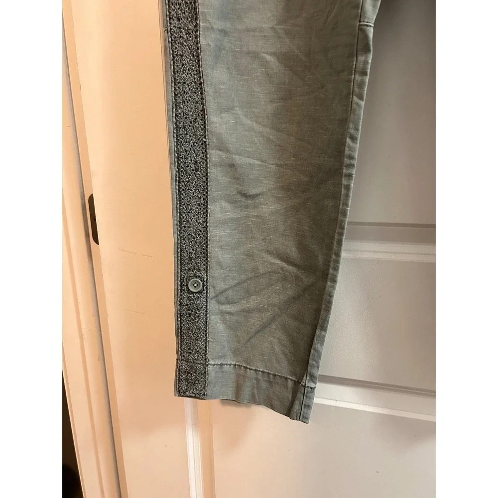 Sundance Womens Sage Green Linen Blend Pants Sz 12 - Picture 5 of 11